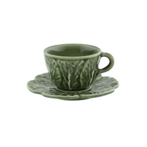 Bordallo Pinheiro Cabbage coffee cup and saucer