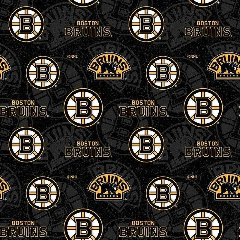 Boston Bruins NHL Hockey Fabric