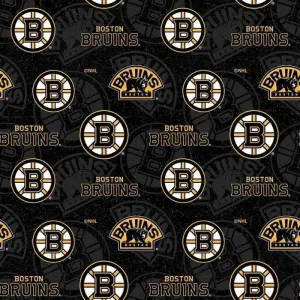 Boston Bruins NHL Hockey Fabric