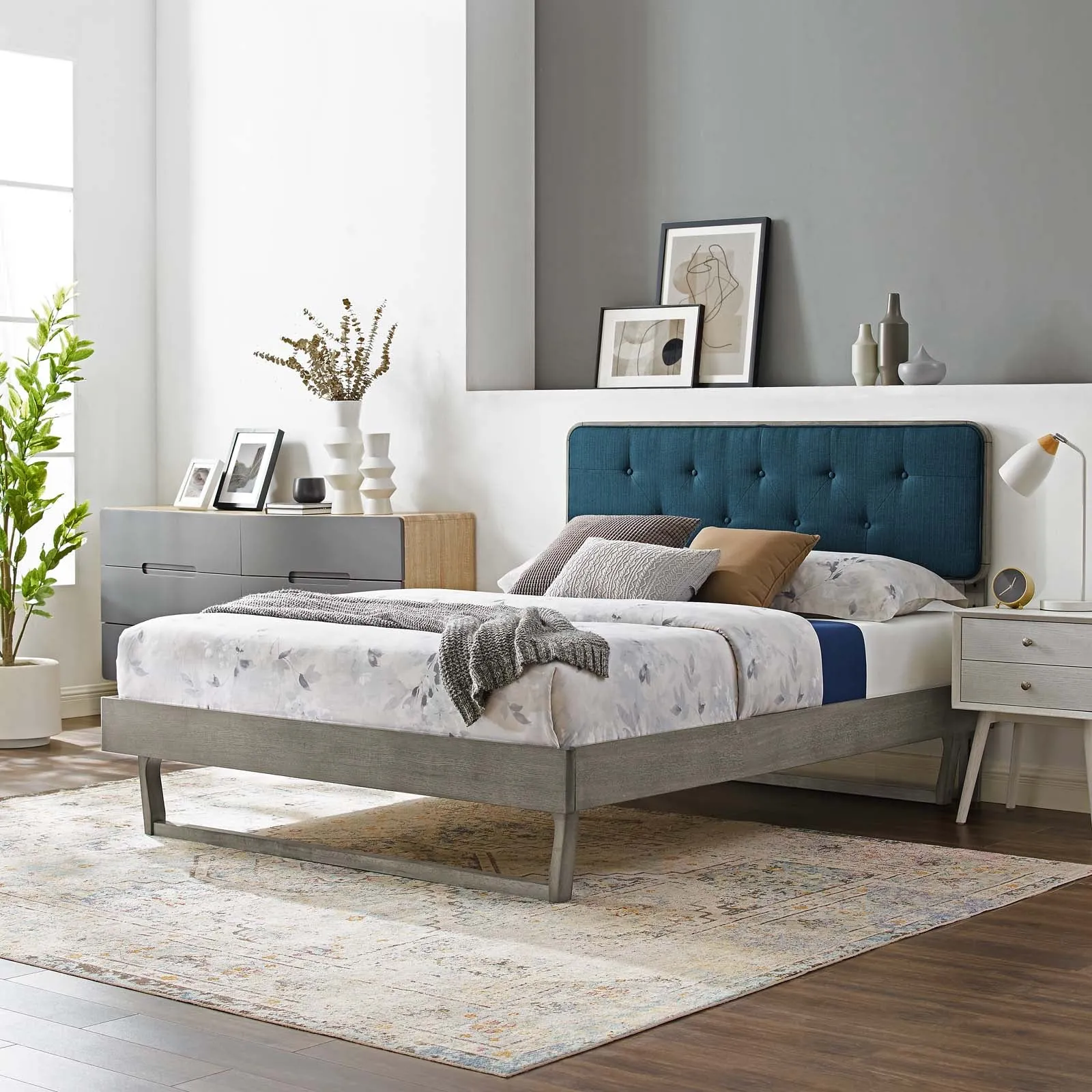 Bridgette Wood Platform Bed With Angular Frame by Modway