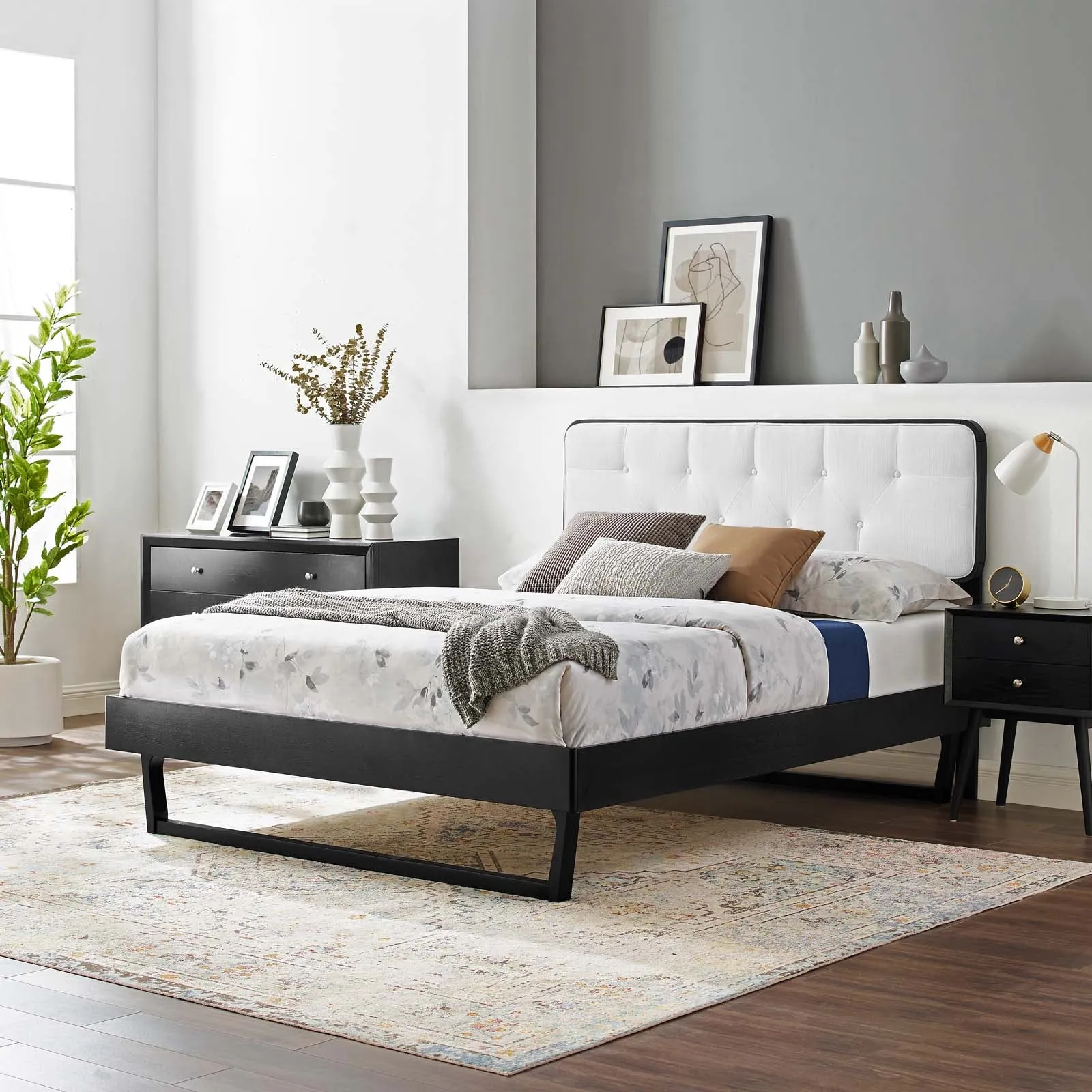 Bridgette Wood Platform Bed With Angular Frame by Modway