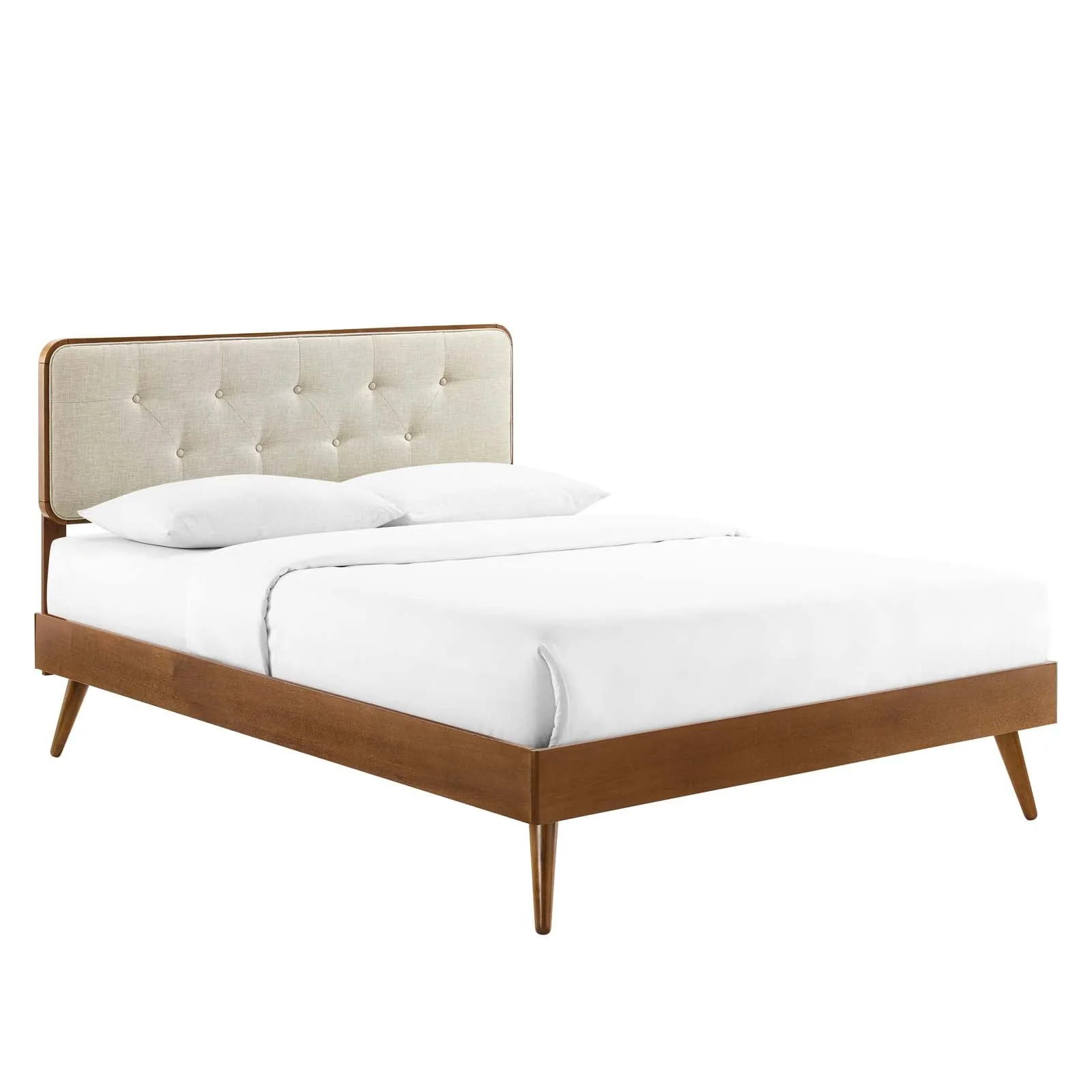 Bridgette Wood Platform Bed With Splayed Legs by Modway