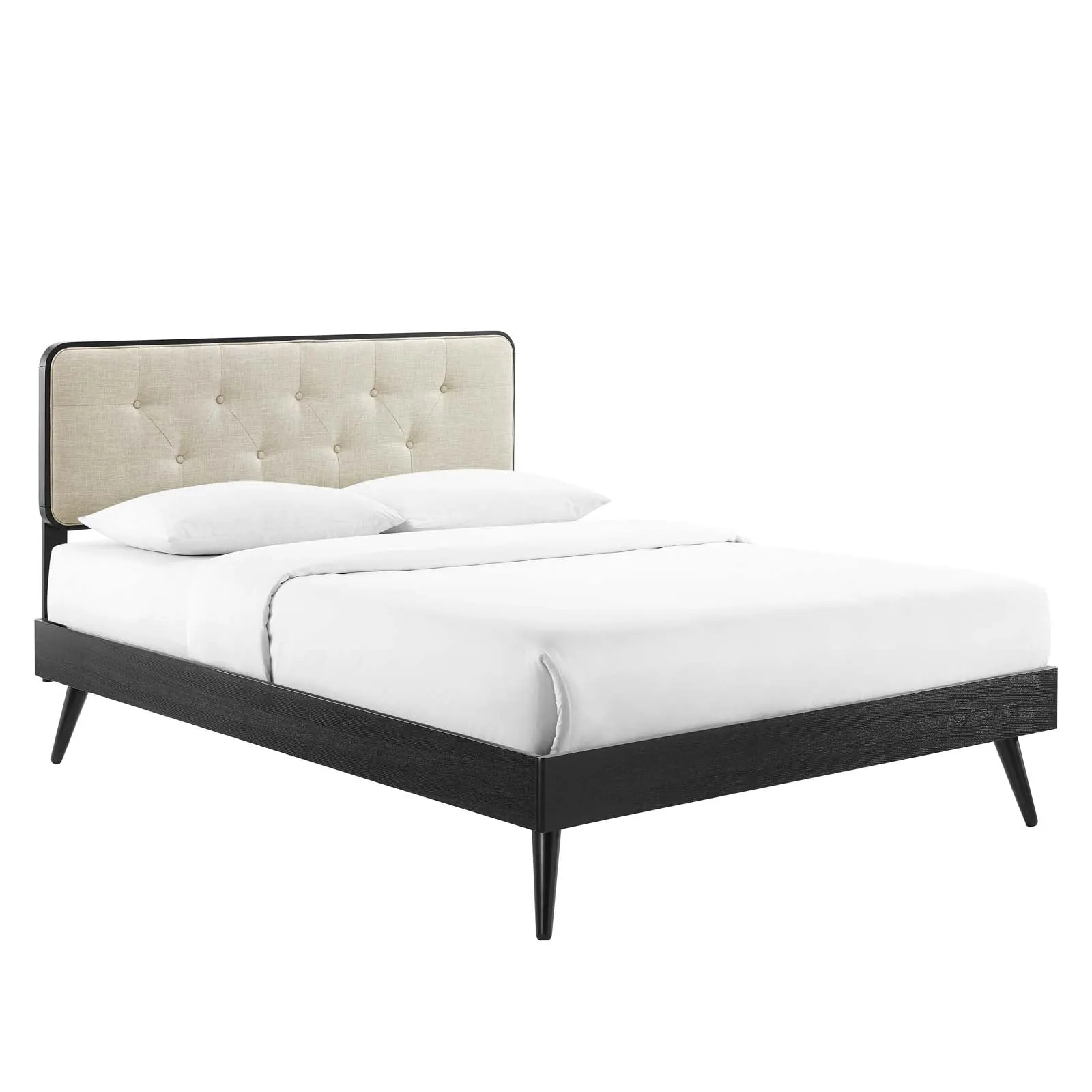 Bridgette Wood Platform Bed With Splayed Legs by Modway