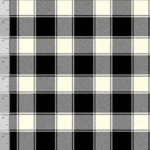 Buffalo Plaid Black and White Cotton Fabric