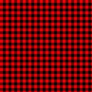 Buffalo Plaid in Red and Black, Cotton Print