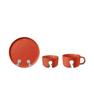 Buydeem cat claw ceramic dinnerware 3-piece set