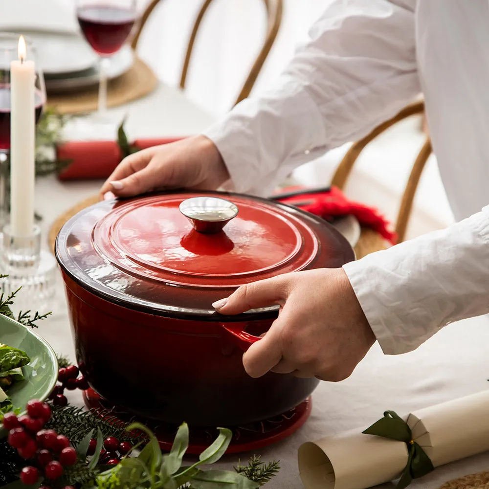 Cast Iron Pot Red 4.6L