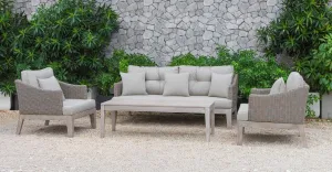 Celia Outdoor Beige Sofa Set