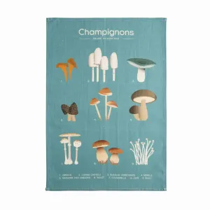 Champignons French Tea Towel