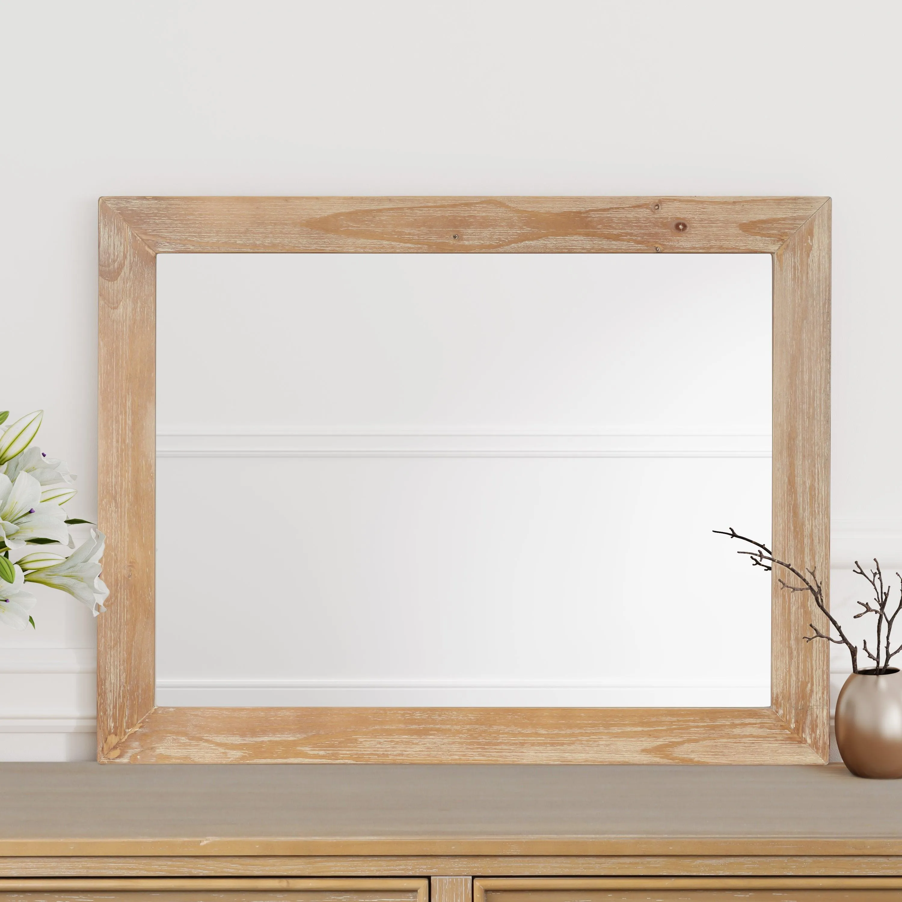 Chic Hazel Wood Mirror