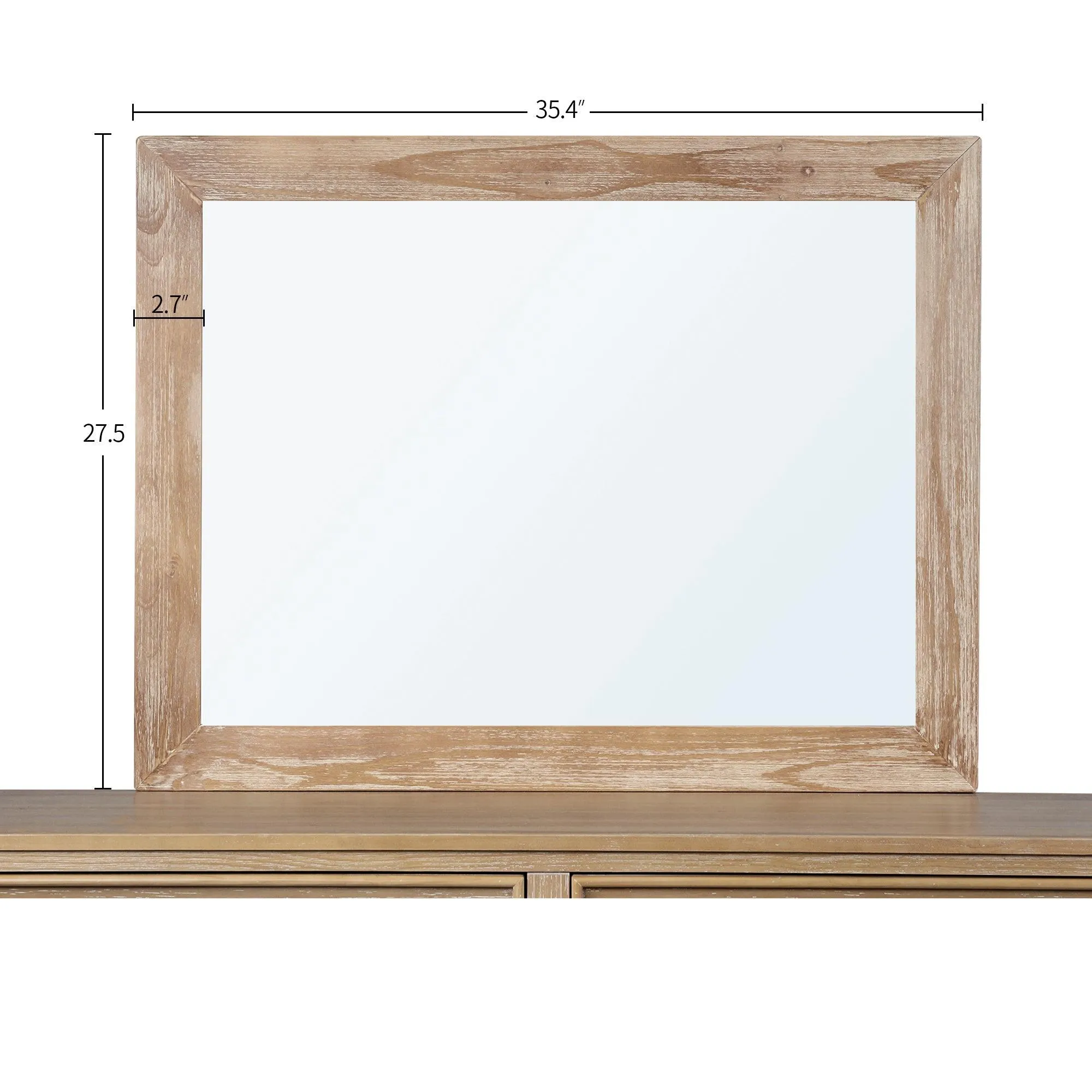 Chic Hazel Wood Mirror