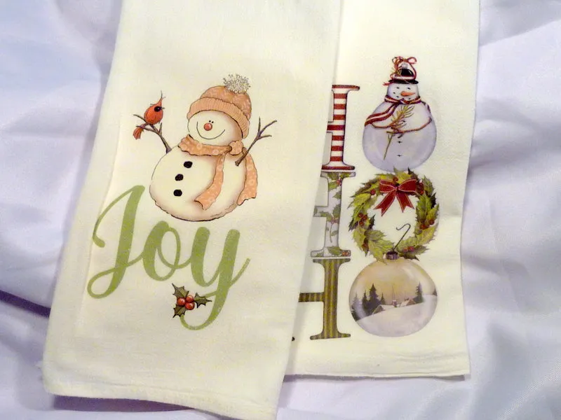 Christmas flour sack Towels, kitchen towels for Christmas