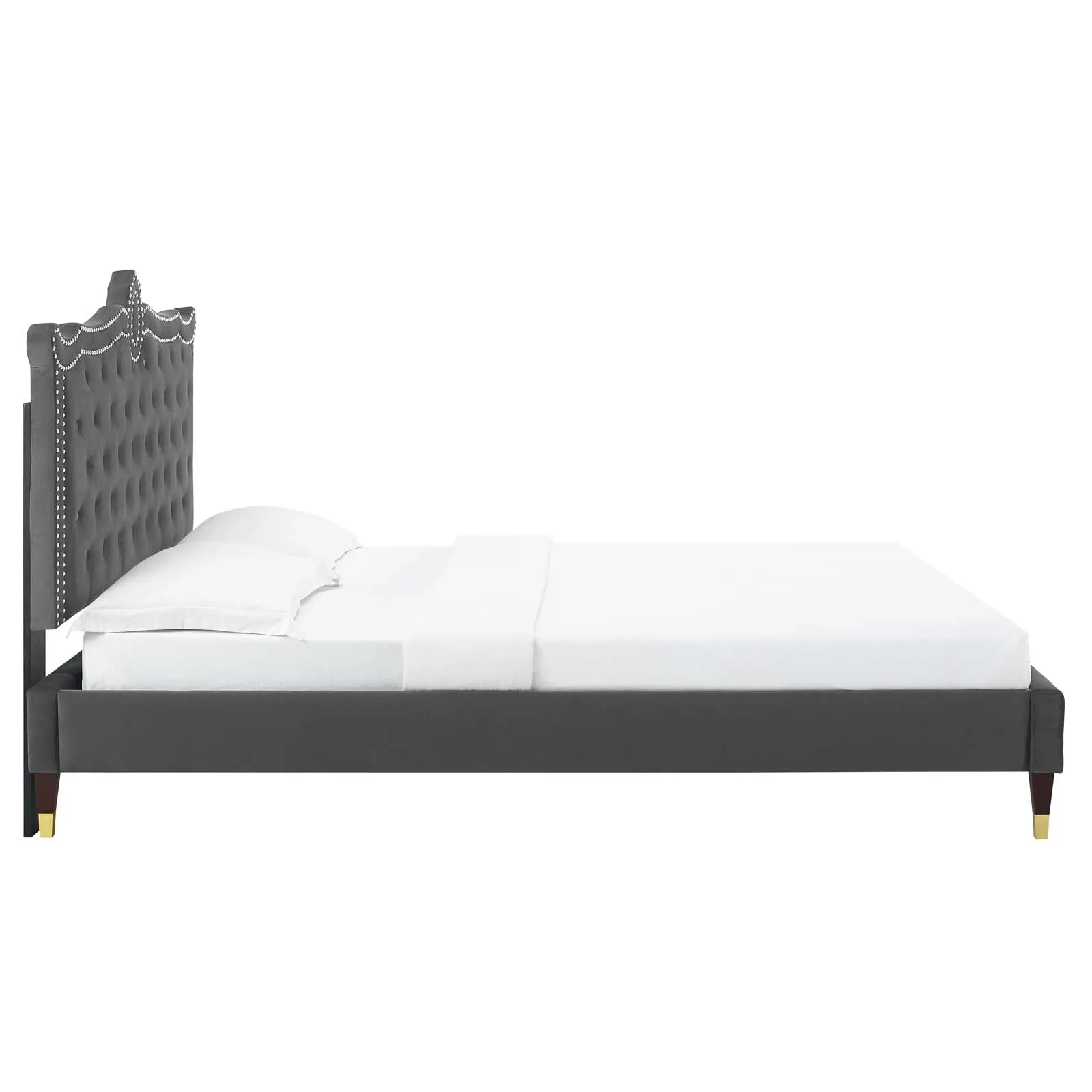 Clara Performance Velvet Platform Bed by Modway