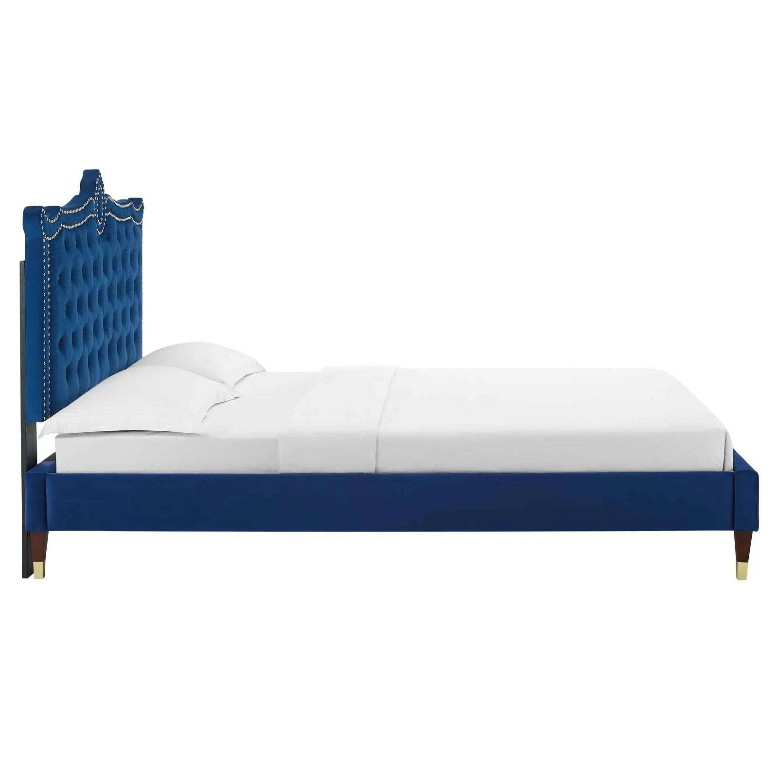 Clara Performance Velvet Platform Bed by Modway