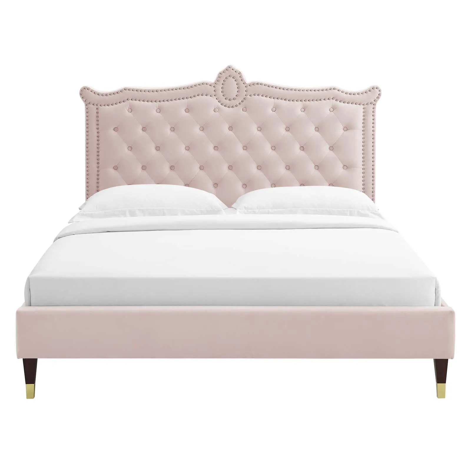 Clara Performance Velvet Platform Bed by Modway