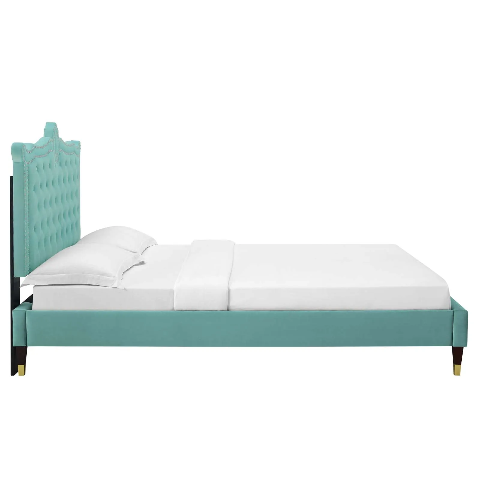 Clara Performance Velvet Platform Bed by Modway