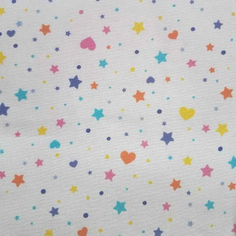 Confetti Fabric, Heart Fabric, Star Fabric, Sprinkles Fabric