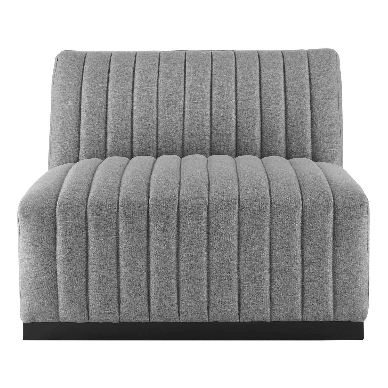 Conjure Channel Tufted Upholstered Fabric 4-Piece L-Shaped Sectional by Modway