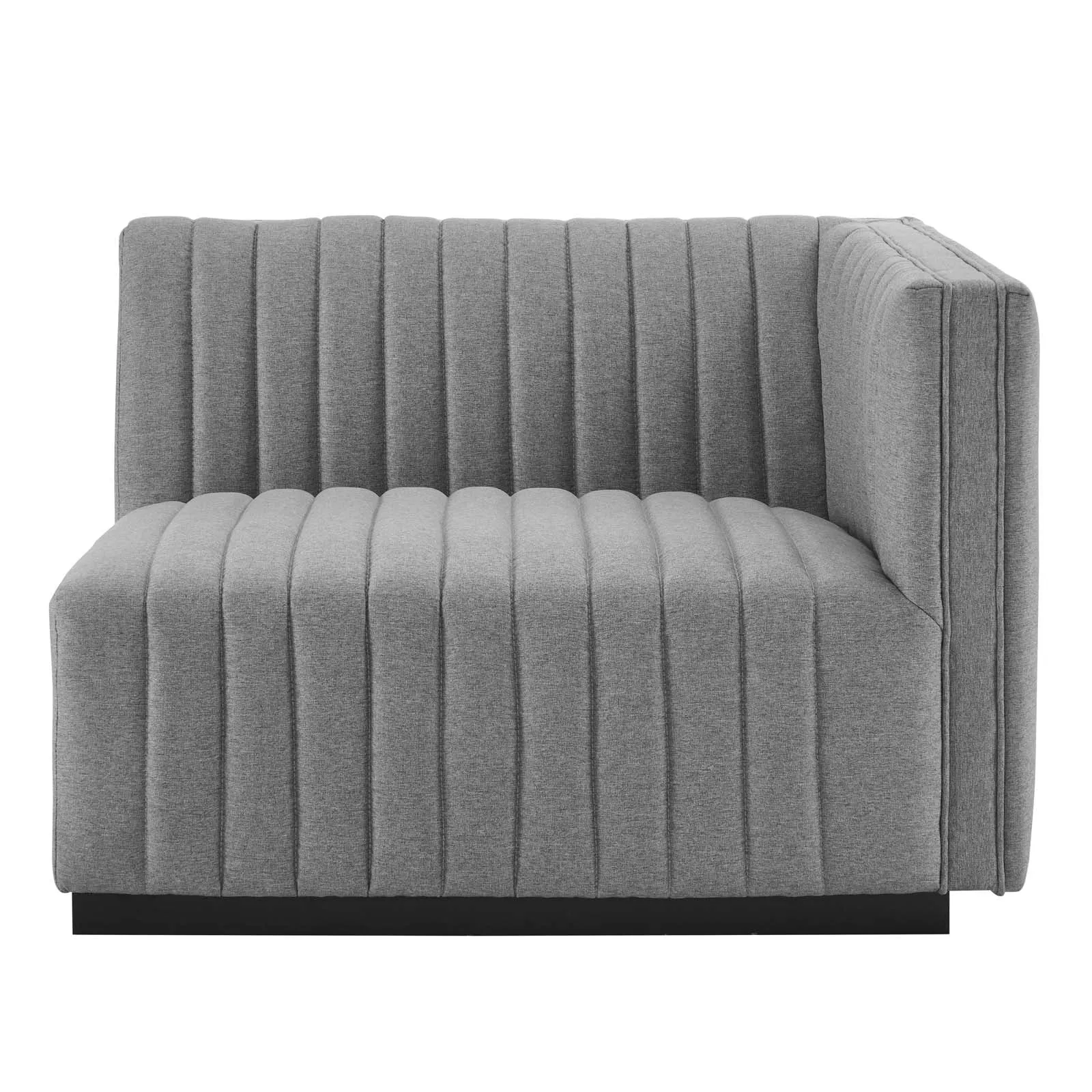 Conjure Channel Tufted Upholstered Fabric 4-Piece L-Shaped Sectional by Modway