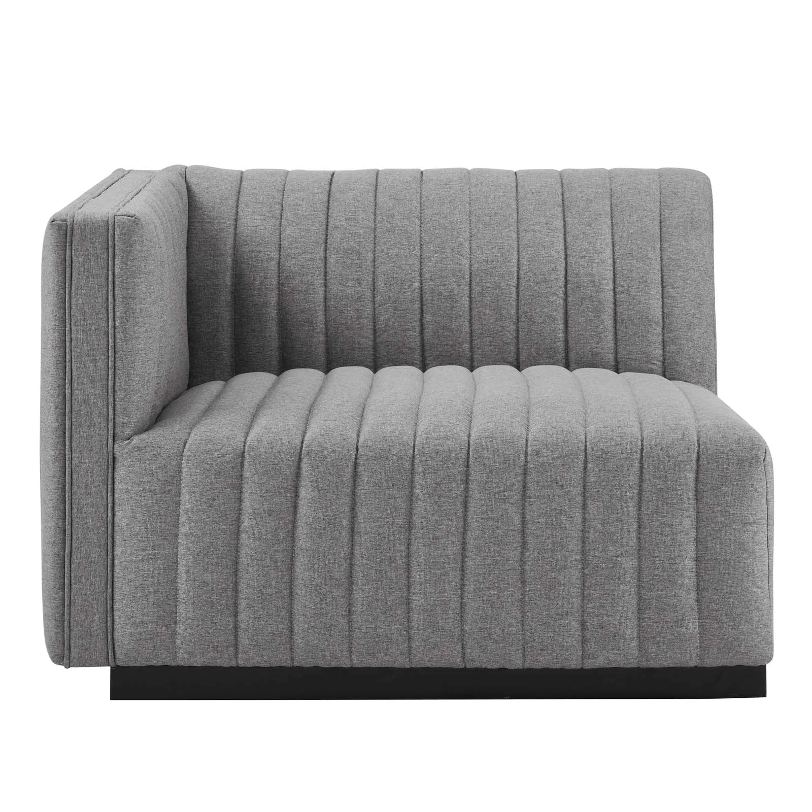 Conjure Channel Tufted Upholstered Fabric 4-Piece L-Shaped Sectional by Modway