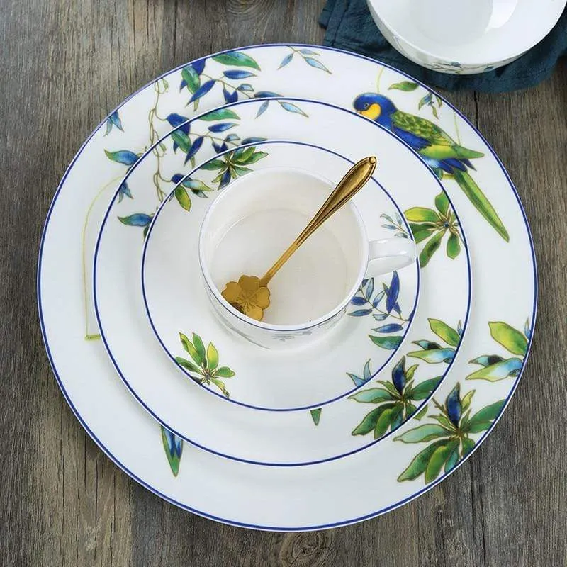 Cutlery Hand-painted Bird Porcelain Dinning Set