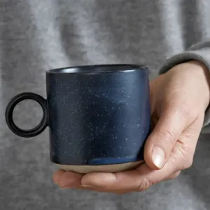 Dark Blue Grainy Cup