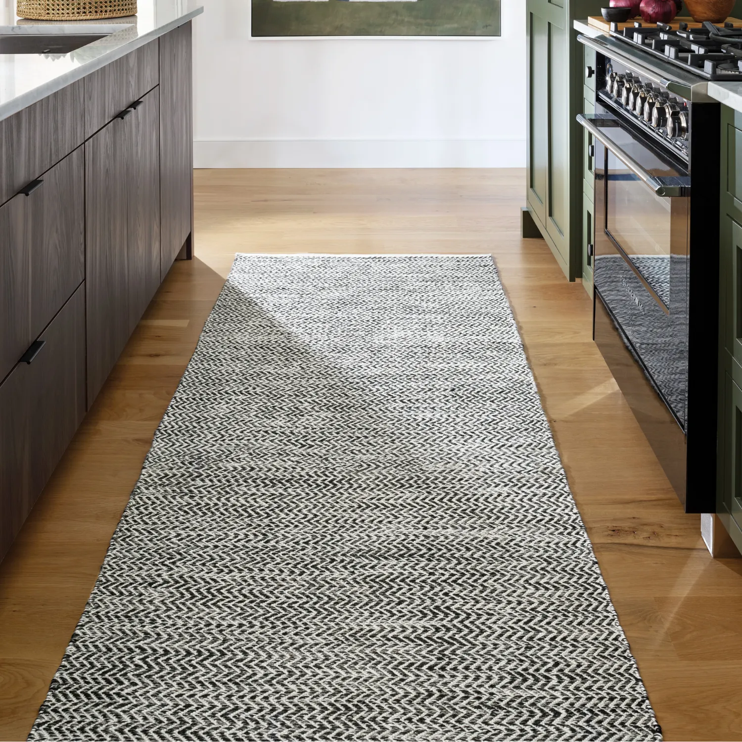 Dash & Albert Coastal Handwoven Black Indoor Outdoor Rug