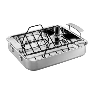 Demeyere Industry 5-Ply 15.7 X 13.3" Stainless Steel Roasting Pan