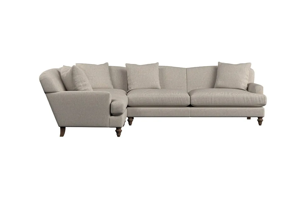 Deni Grand Left Hand Corner Sofa - Brera Linen Granite