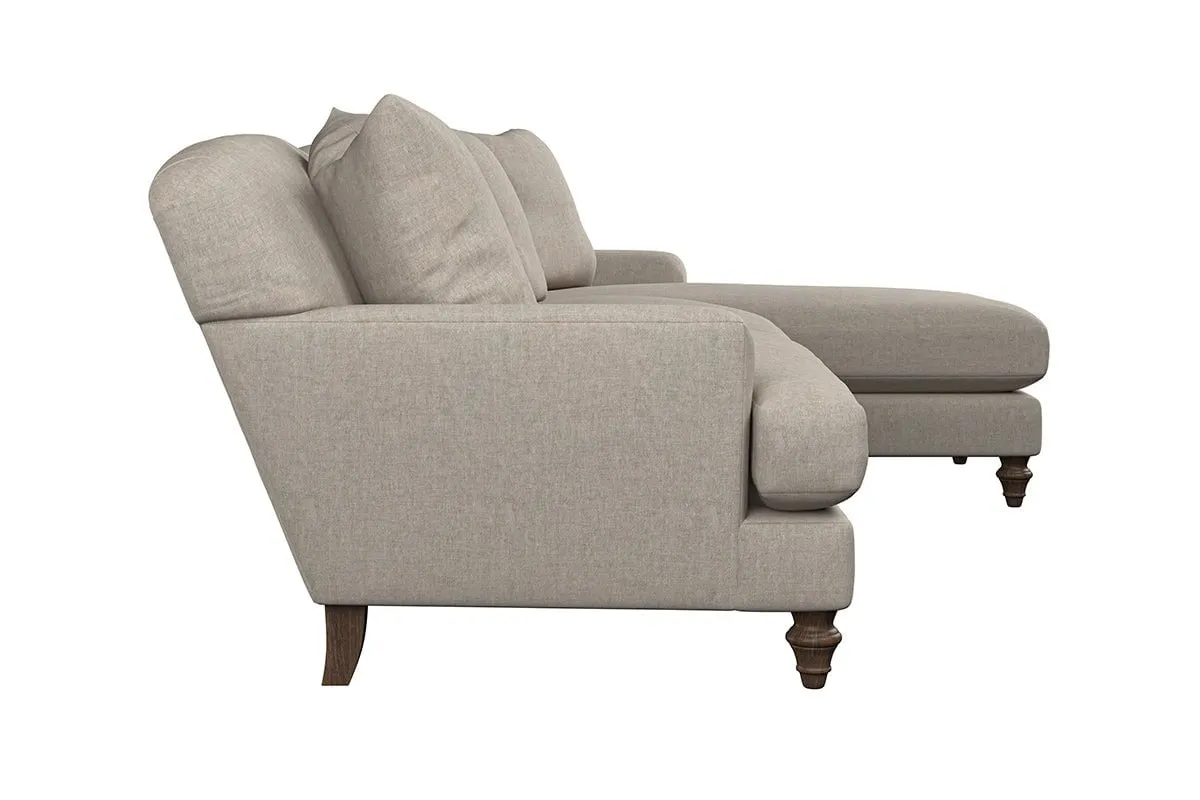 Deni Large Right Hand Chaise Sofa - Brera Linen Pebble