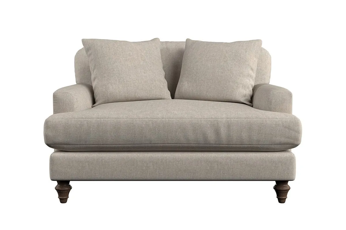 Deni Love Seat - Brera Linen Granite