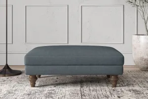 Deni Medium Footstool - Brera Linen Dusk