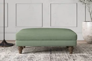 Deni Medium Footstool - Brera Linen Jade