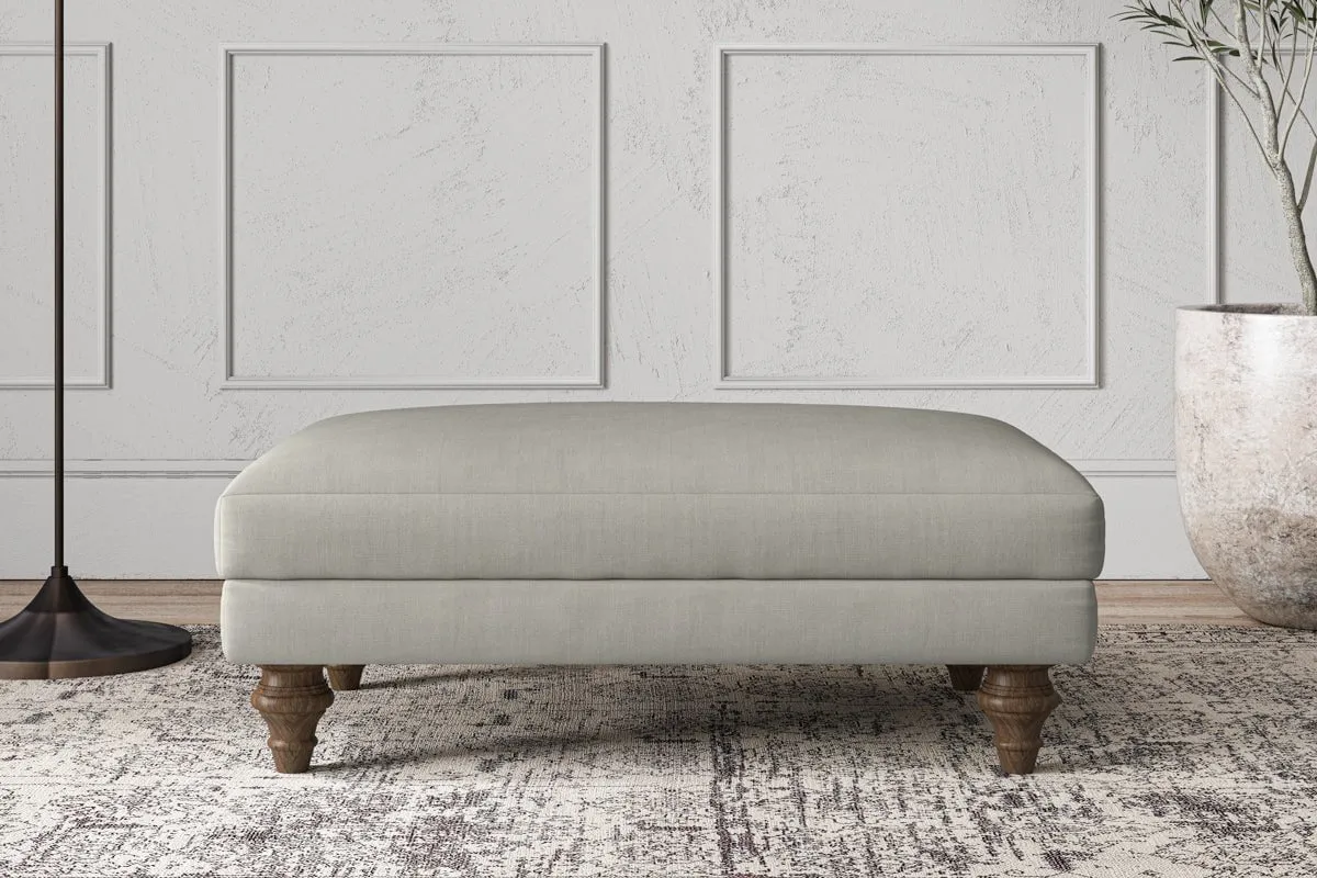 Deni Medium Footstool - Brera Linen Smoke