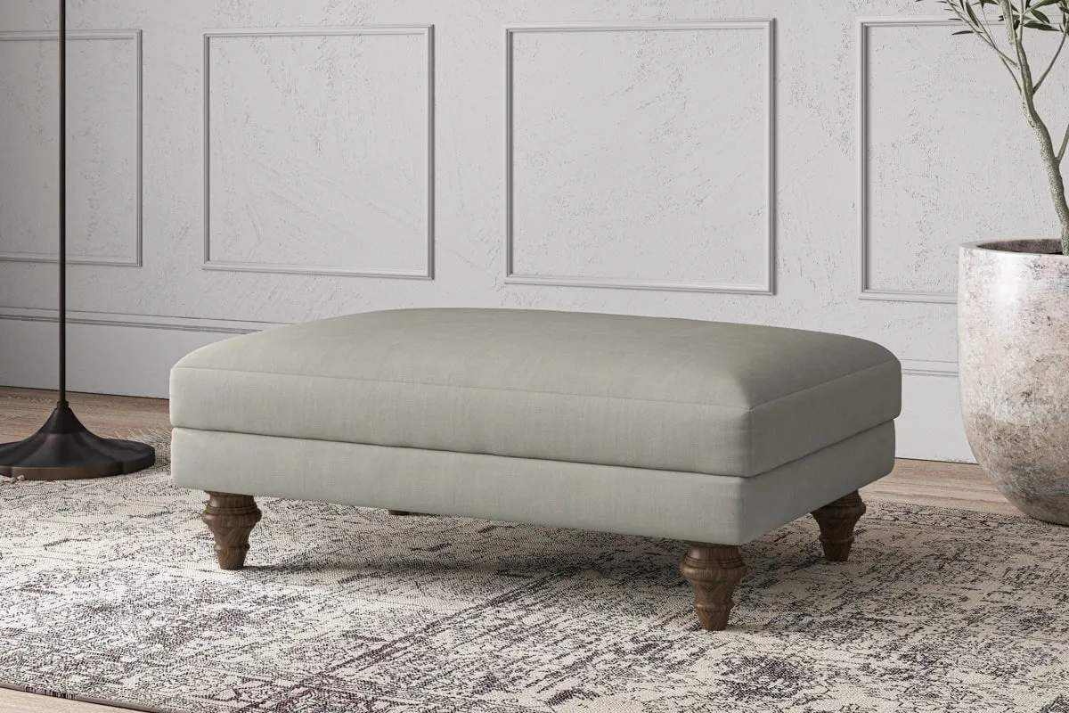 Deni Medium Footstool - Brera Linen Smoke