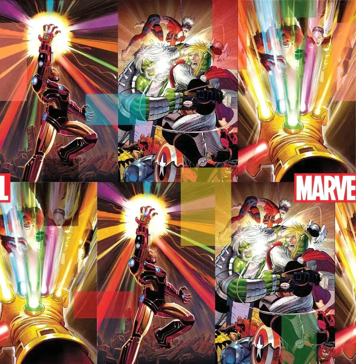 DIGITAL Print Marvel Energy 100% Cotton Fabric, License, Marvel