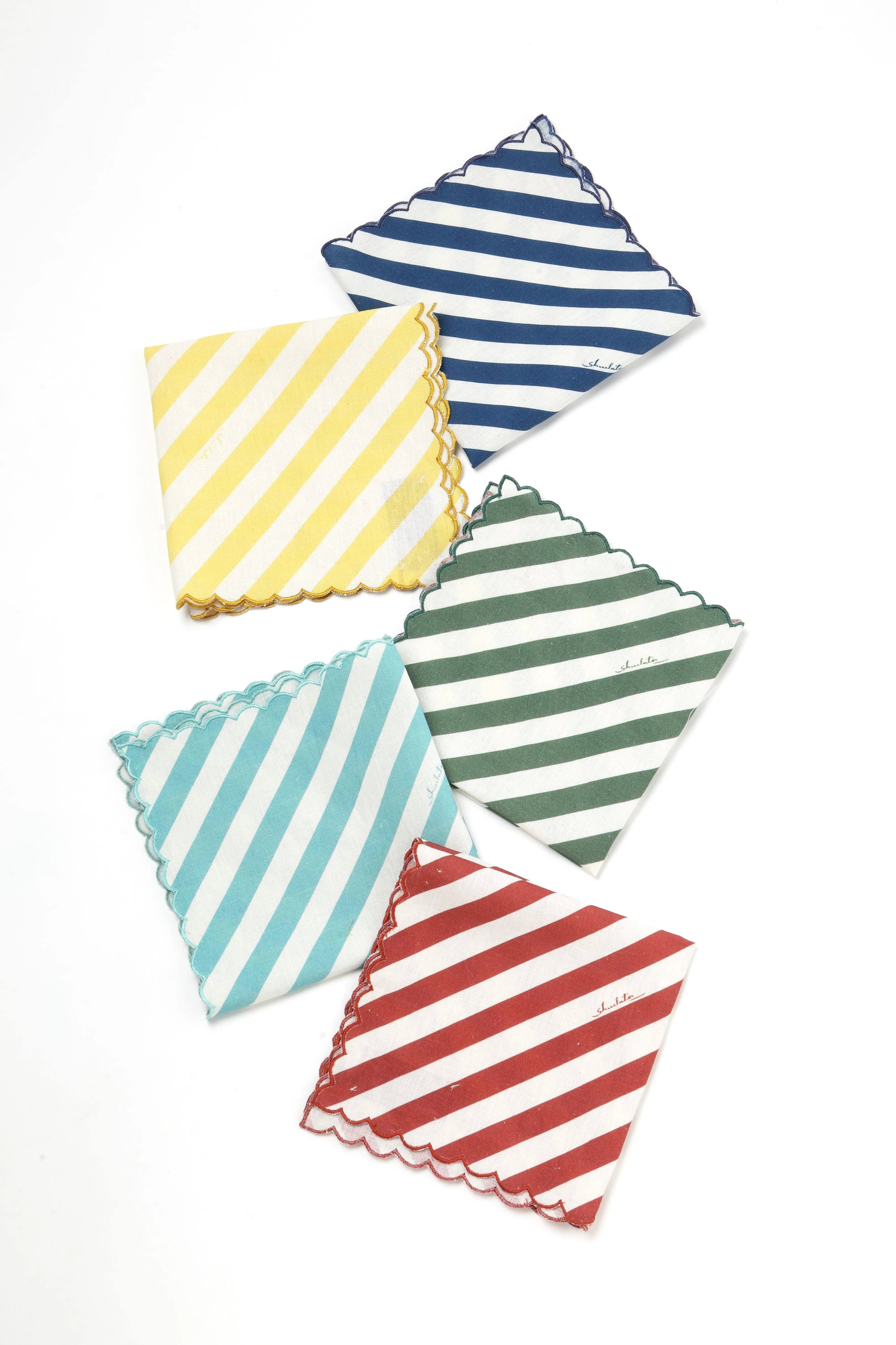 DISHASTRIPE Linen Cotton Napkins Set of 6