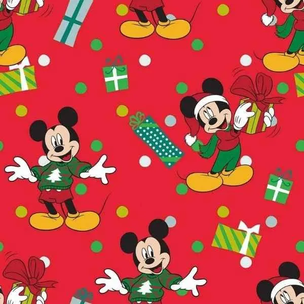 Disney Mickey Mouse Christmas Cotton Fabric