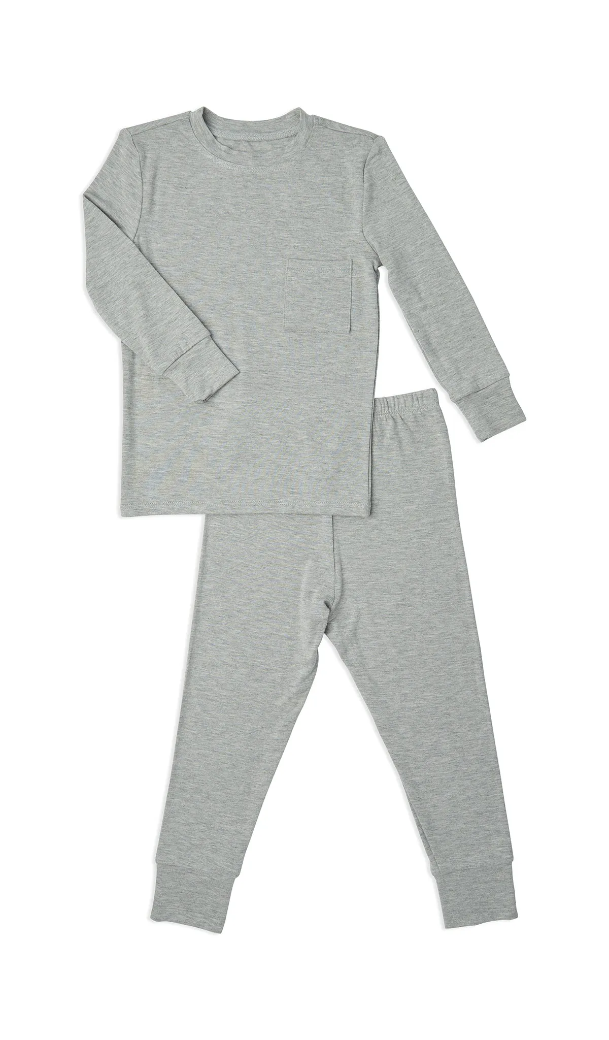 Emerson Kids 2 Piece Pant PJ - Heather Grey Solid