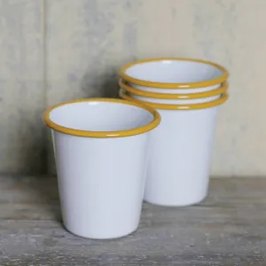 Enamel Tumbler - Mustard rim