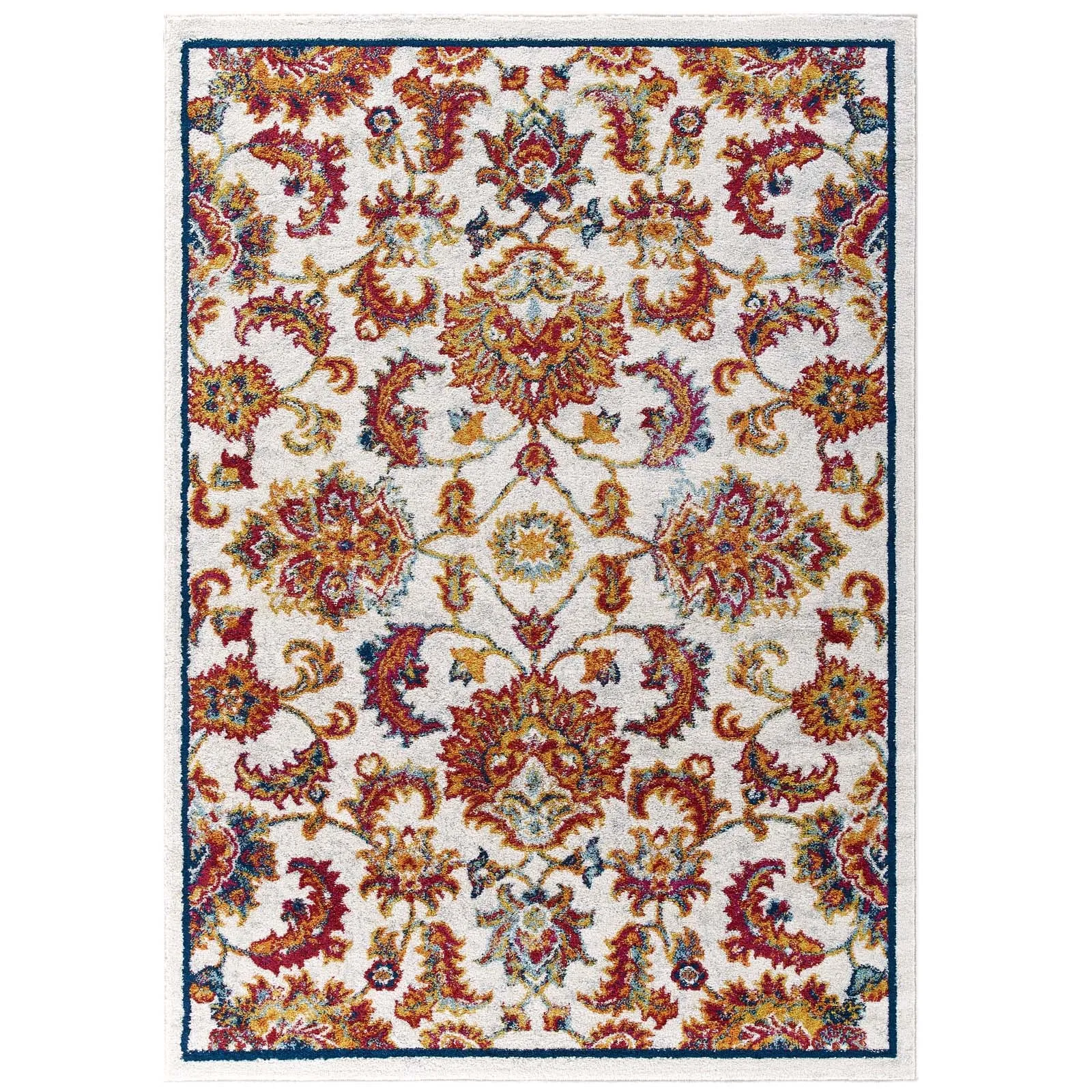 Entourage Azami Distressed Vintage Floral Lattice Area Rug