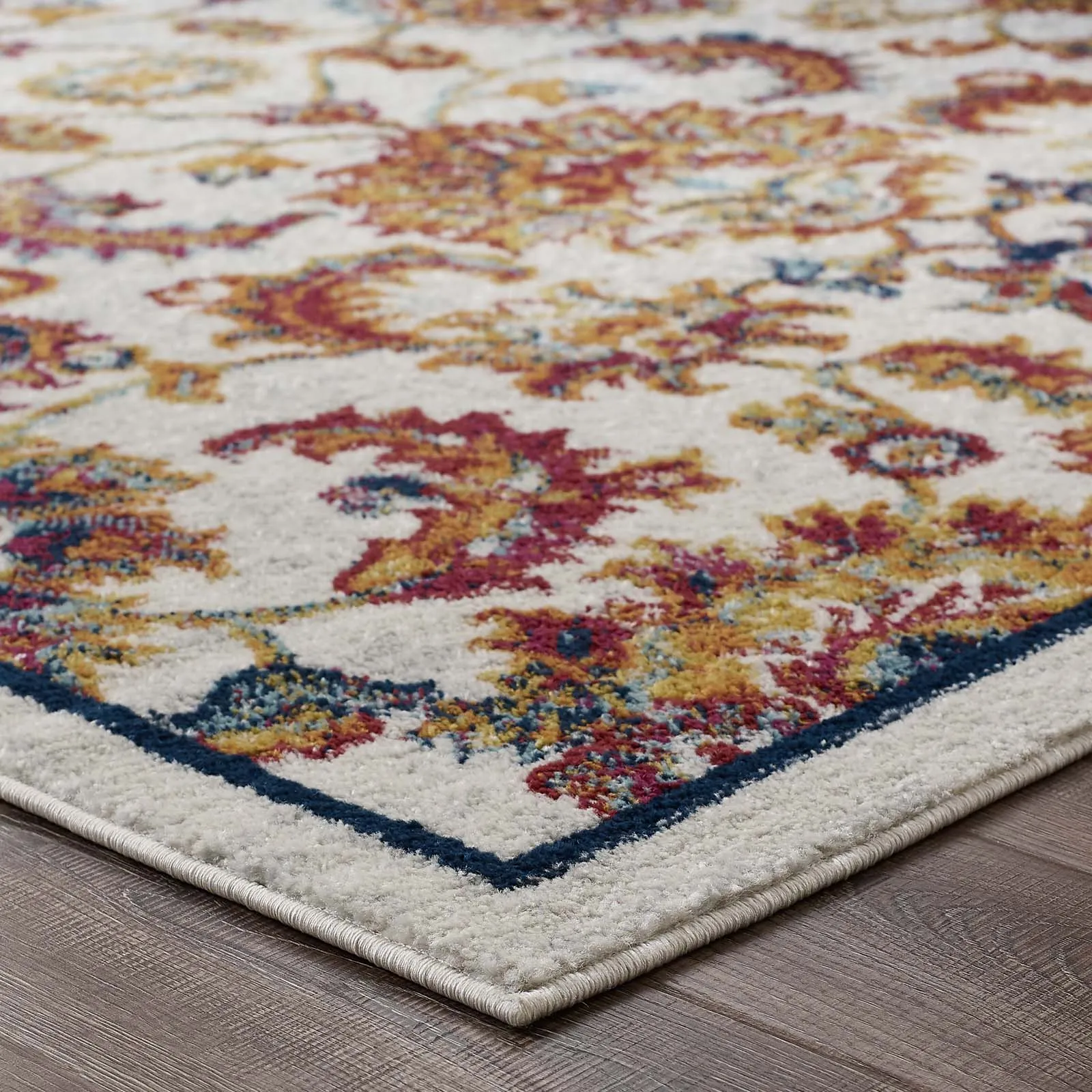 Entourage Azami Distressed Vintage Floral Lattice Area Rug