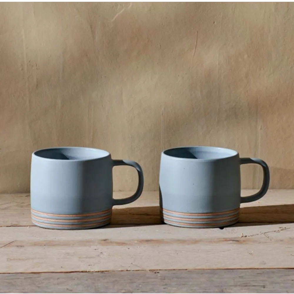 Evesta Line Mug - Dusty Blue (Set of 2)