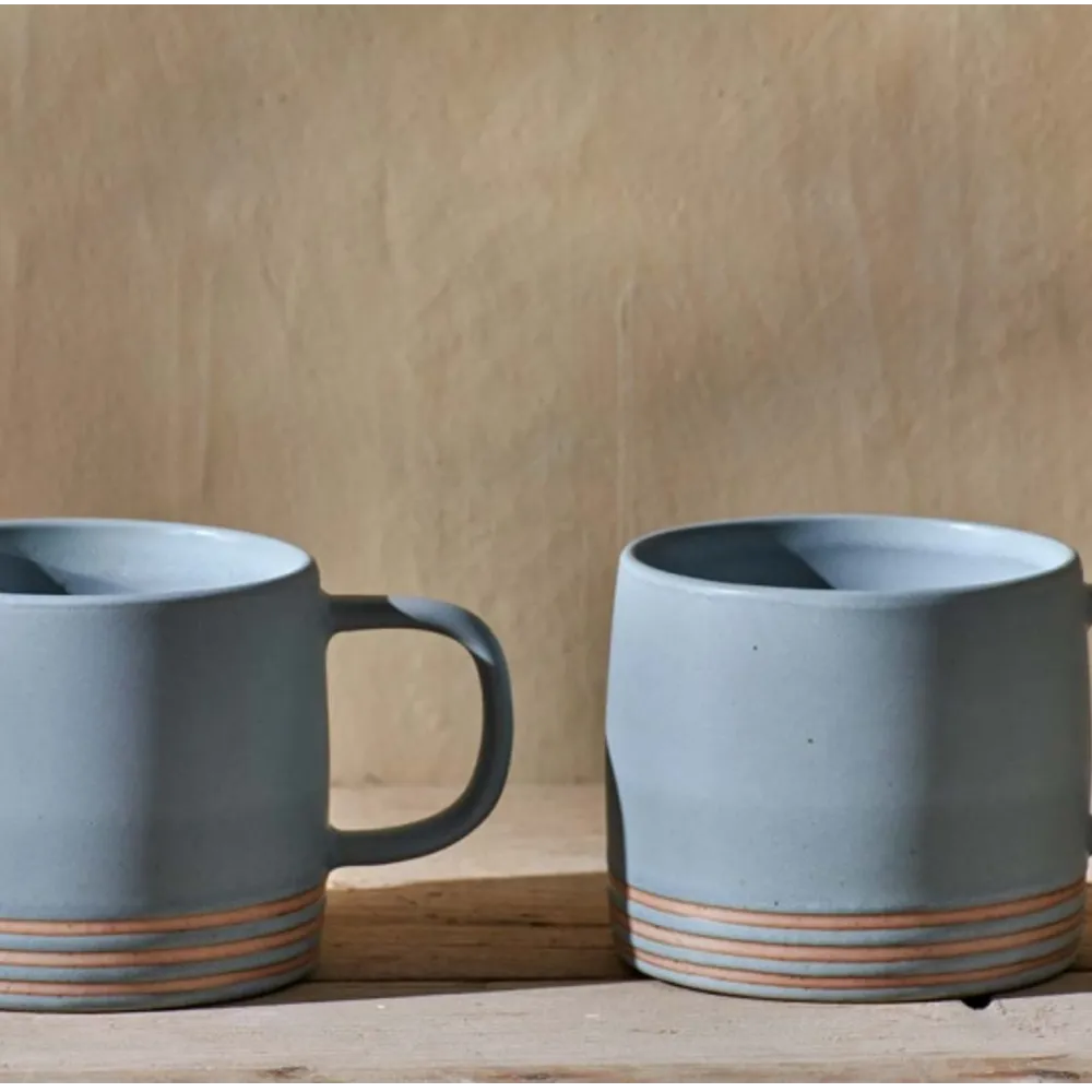 Evesta Line Mug - Dusty Blue (Set of 2)