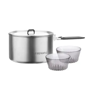 Firemaple Antarcti Pot With Bowl Stainless Steel 0.8L 1.5L