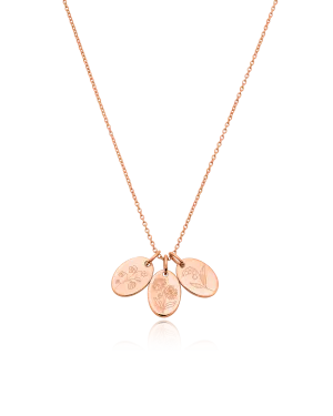 Flower Necklace - 18K Rose Vermeil