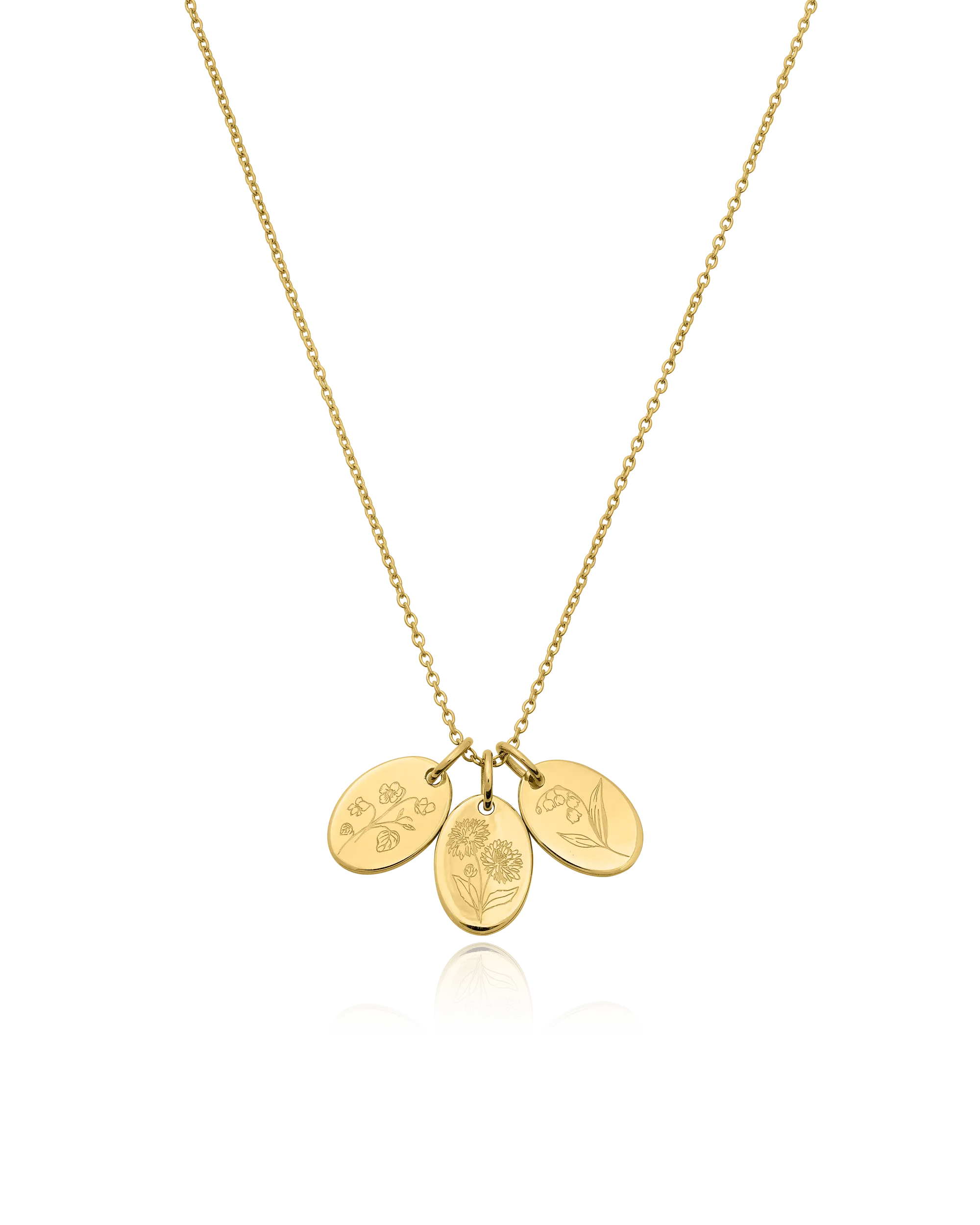 Flower Necklace - 18K Rose Vermeil