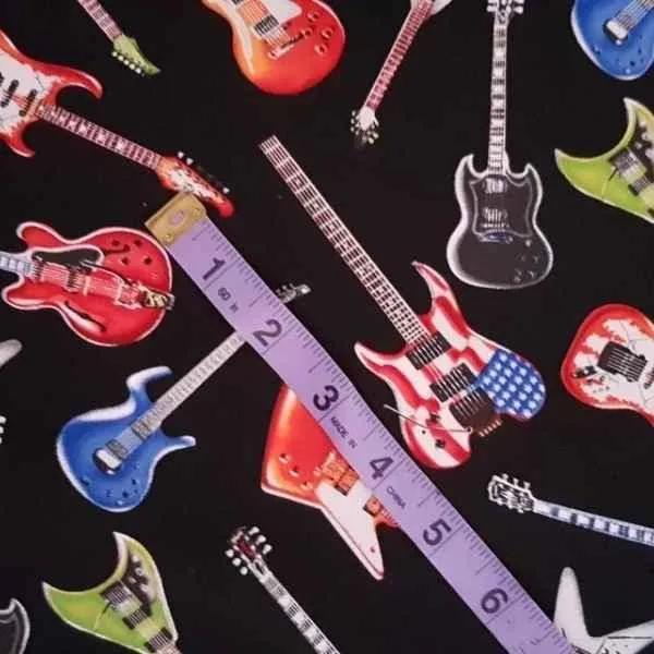 Guitar Fabric, Electric Guitar Fabric, Music Fabric