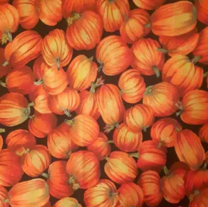 Halloween Fabric, Pumpkin fabric, packed pumpkins