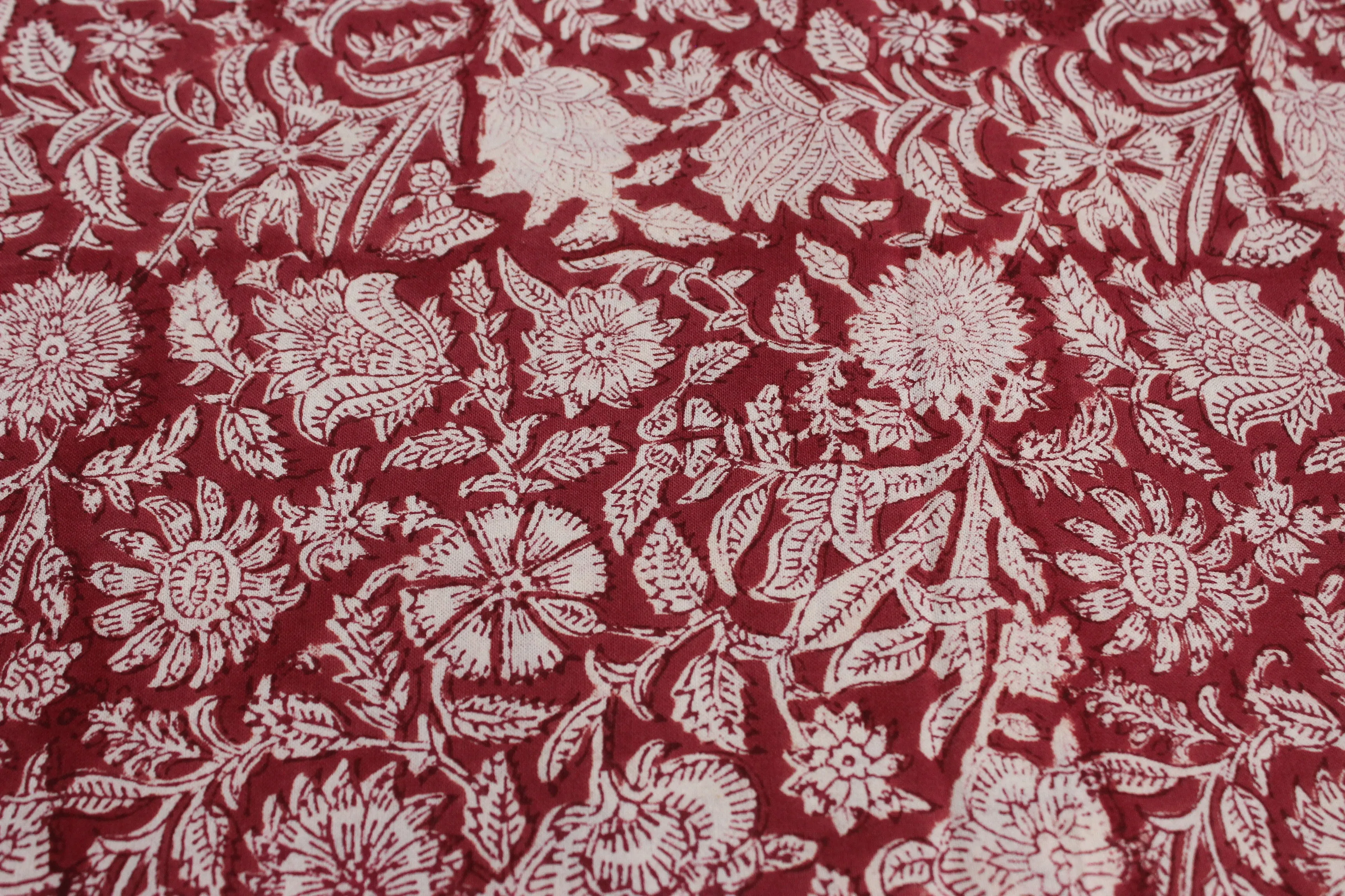 Hand Block Print Indian Rectangular Tablecloth with Napkins 100%cotton Floral Kitchen Linen